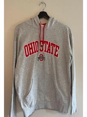 Ohio State Buckeyes Hoodie Sweatshirt Mens Medium Gray Champion NCAA